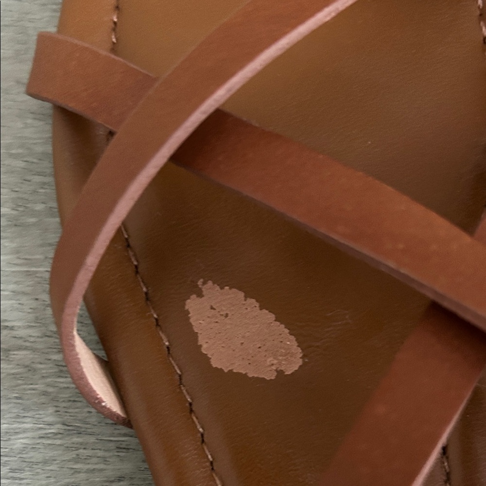 J. Crew Women's Leather Toe Ring Strappy Sandals 6.5 Excellent Condition Brown - Picture 5 of 10